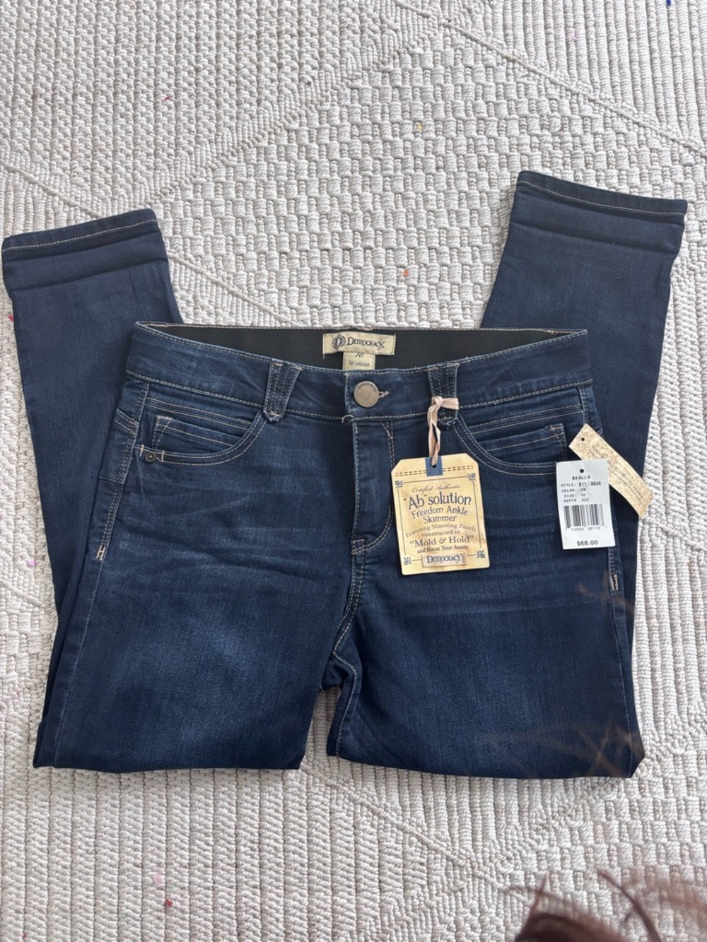 Democracy Dark Blue Ankle Jeggings with Ab-Solution Panel